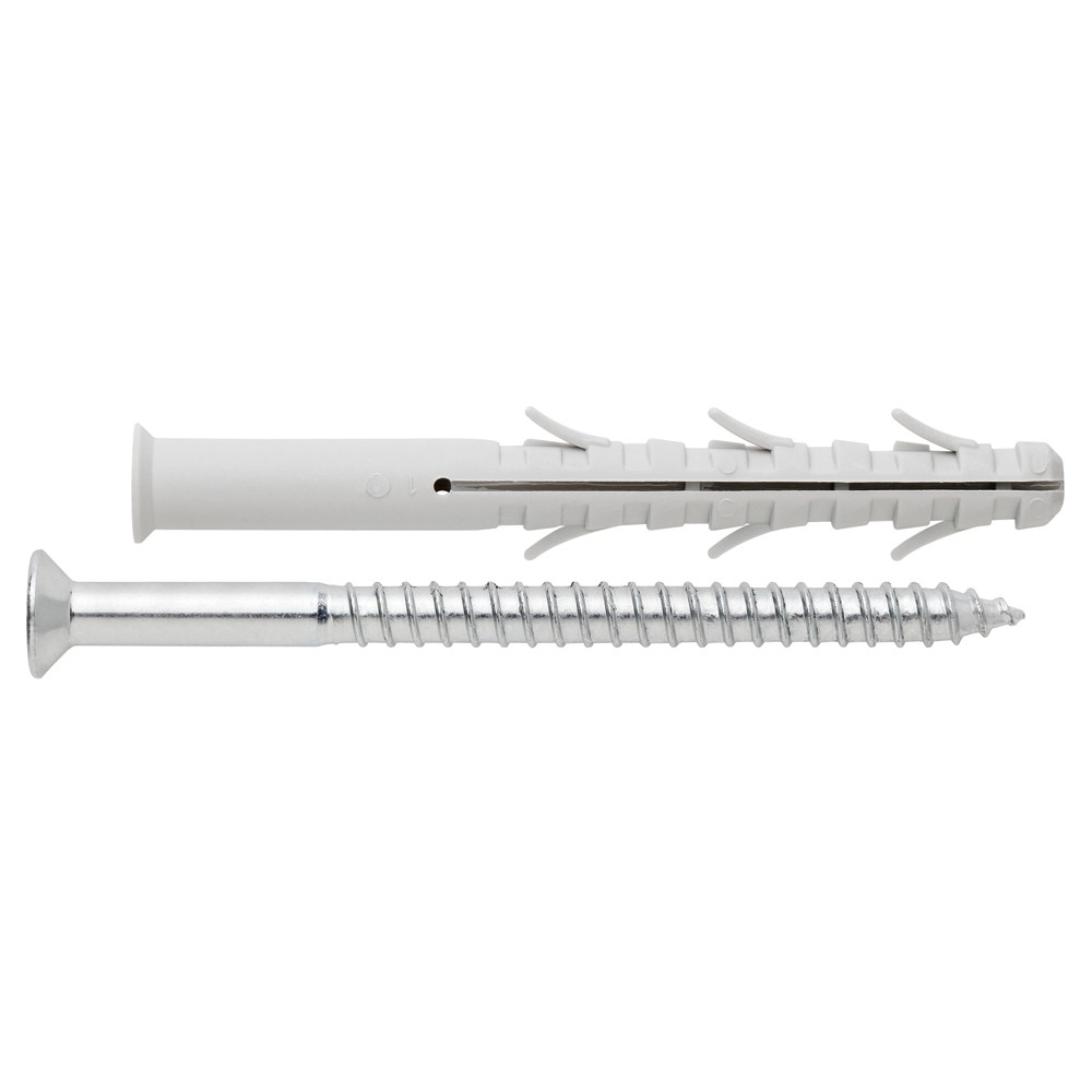 TC-6A [CP] Taco clavable poliamida 6.6. Taco de 6 alas con tornillo avellanado